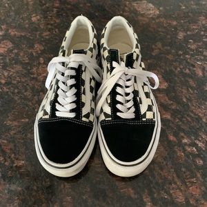 Vans Ward Lo Checkerboard w/ Black Suede Size 8